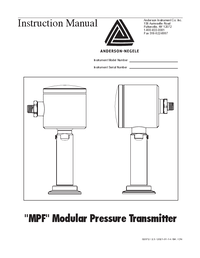 Thumbnail of document Manual - MPF Modular Pressure Transmitter